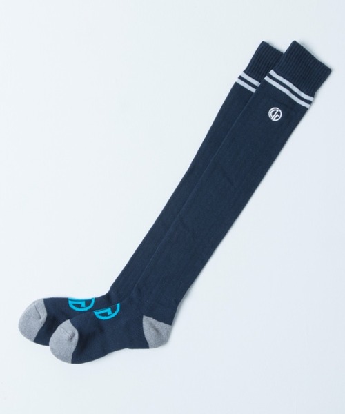 CPG GOLF（シーピージーゴルフ）の「Double border knee high socks（ダブルボーダーニーハイソックス）（ソックス/靴下・メンズ・ホワイト/ネイビー/グレー・ONE SIZE）」の3枚目の写真