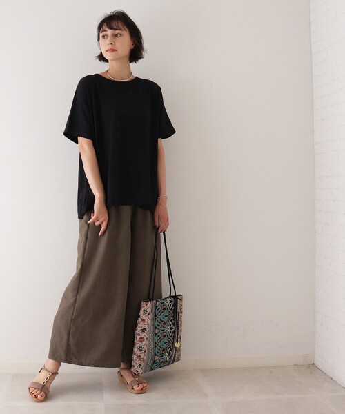 DRESKIP(ドレスキップ)の「◆ゆったりテントラインTシャツ(Tシャツ/カットソー・レディース・ブルー/グレー系その他/パープル系4/ブラック/ライトベージュ・00)」の16枚目の写真