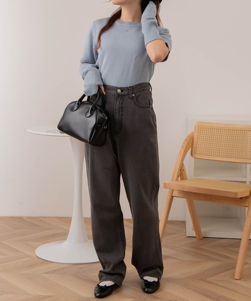 WEGO（ウィゴー）の「WEGO/アームウォーマーニットトップス（ニット/セーター・レディース・ブラック/サックスブルー/ピンク/アイボリー・FREE）」の19枚目の写真