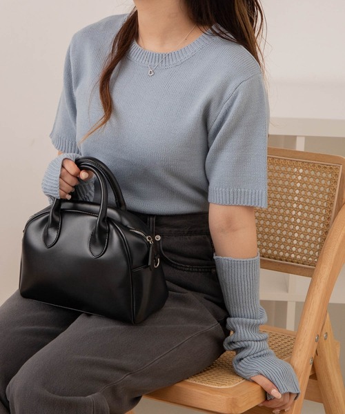 WEGO（ウィゴー）の「WEGO/アームウォーマーニットトップス（ニット/セーター・レディース・ブラック/サックスブルー/ピンク/アイボリー・FREE）」の20枚目の写真