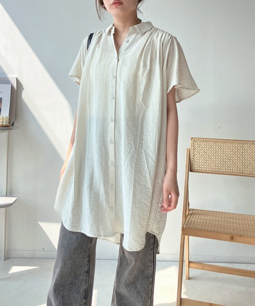 AS KNOW AS plus(アズノゥアズプラス)の「●テロリンギャザっとワンピース(ワンピース・レディース・ダークブルー/ブラック/ダークグリーン/グレイッシュベージュ/グリーン/オレンジ/マスタード/ブラック系/ベージュ系/ダークグリーン系/オレンジ系/ベージュ系1/ブラウン系1/ブラック系1/ダークグリーン系1・FREE)」の7枚目の写真