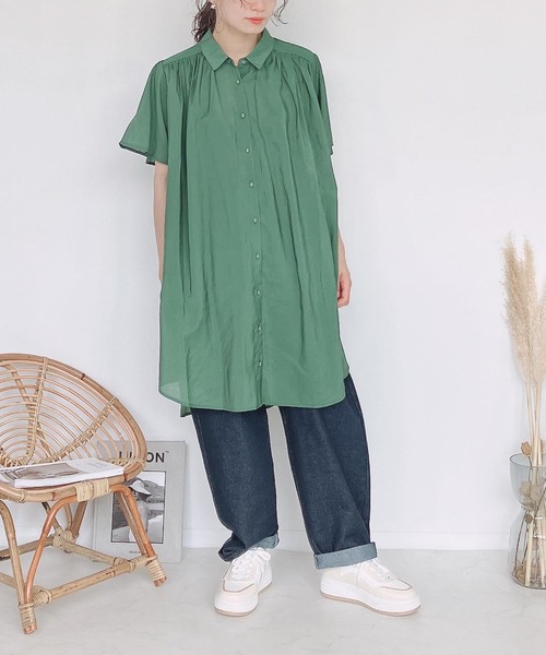 AS KNOW AS plus(アズノゥアズプラス)の「●テロリンギャザっとワンピース(ワンピース・レディース・ダークブルー/ブラック/ダークグリーン/グレイッシュベージュ/グリーン/オレンジ/マスタード/ブラック系/ベージュ系/ダークグリーン系/オレンジ系/ベージュ系1/ブラウン系1/ブラック系1/ダークグリーン系1・FREE)」の8枚目の写真