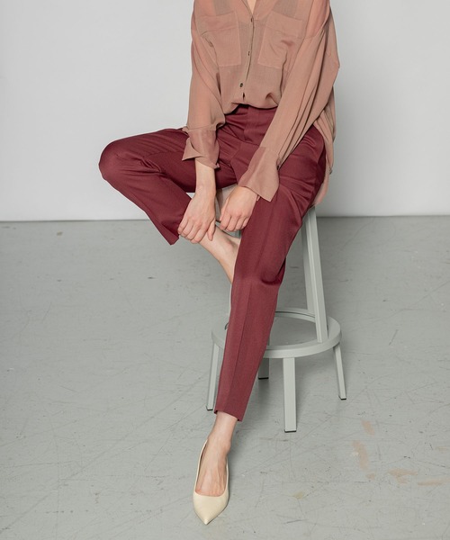 N.O.R.C by the line（ノークバイザライン）の「ツイルスラックス（スラックス・レディース・ワイン/ブラウン/ブラック/カーキ/イエロー/ピンク・XS/S/M/L）」の21枚目の写真