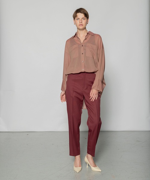 N.O.R.C by the line（ノークバイザライン）の「ツイルスラックス（スラックス・レディース・ワイン/ブラウン/ブラック/カーキ/イエロー/ピンク・XS/S/M/L）」の22枚目の写真