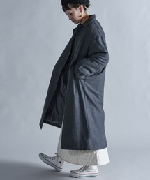 folka（フォルカ）の「【限定価格】メルトンオーバーコート/ワイドシルエット/ロングコート（ステンカラーコート）」