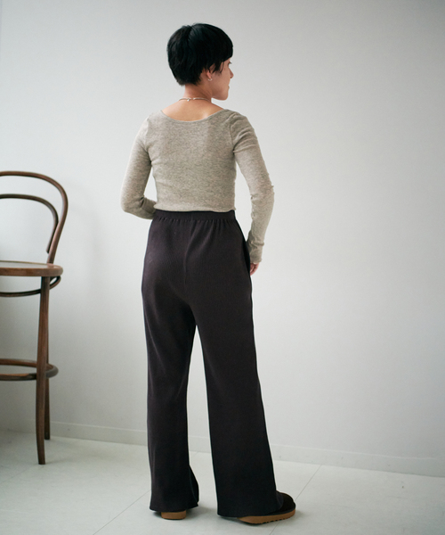 EMILY WEEK（エミリーウィーク）の「オーガニックコットンヤクウールプルオーバー（Tシャツ/カットソー・レディース・ベージュ/ブラウン・FREE）」の7枚目の写真