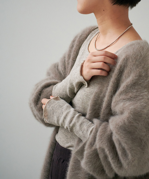 EMILY WEEK（エミリーウィーク）の「オーガニックコットンヤクウールプルオーバー（Tシャツ/カットソー・レディース・ベージュ/ブラウン・FREE）」の12枚目の写真