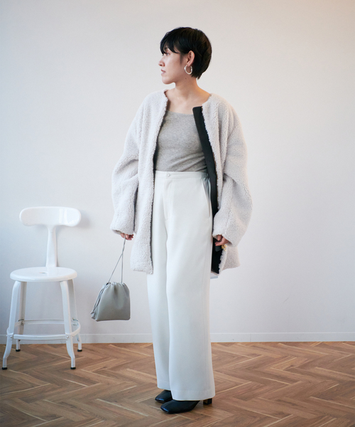 EMILY WEEK（エミリーウィーク）の「オーガニックコットンヤクウールプルオーバー（Tシャツ/カットソー・レディース・ベージュ/ブラウン・FREE）」の15枚目の写真