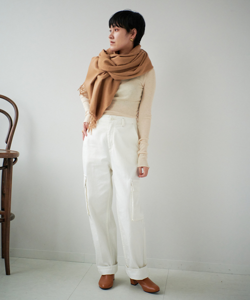 EMILY WEEK（エミリーウィーク）の「オーガニックコットンヤクウールプルオーバー（Tシャツ/カットソー・レディース・ベージュ/ブラウン・FREE）」の13枚目の写真