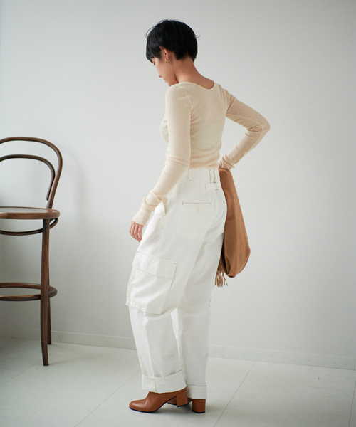 EMILY WEEK（エミリーウィーク）の「オーガニックコットンヤクウールプルオーバー（Tシャツ/カットソー・レディース・ベージュ/ブラウン・FREE）」の21枚目の写真