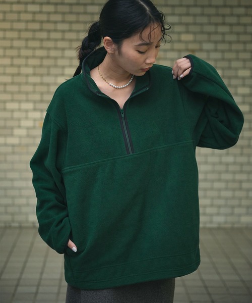 info. BEAUTY&YOUTH(インフォビューティアンドユース)の「<info. BEAUTY&YOUTH> フリース プルオーバー ブルゾン(その他アウター・メンズ・ケリー/ロイヤルブルー/ブラック/その他1・M/S/L)」の3枚目の写真
