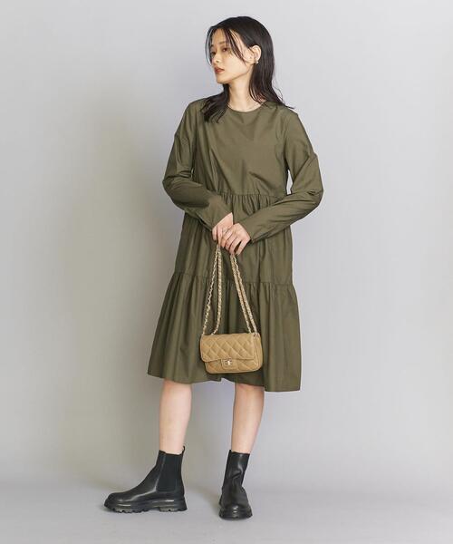 BEAUTY AND YOUTH ティアードミドルワンピース BEAUTY&YOUTH UNITED ARROWS（ビューティーアンドユース