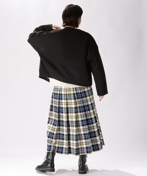 niko and...（ニコアンド）の「ウーリーテックジップブルゾン（ノーカラーコート・レディース・ブラック/サックスブルー/モカ・MEDIUM/LARGE）」の21枚目の写真