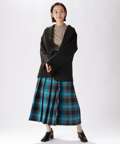 niko and...（ニコアンド）の「ウーリーテックジップブルゾン（ノーカラーコート・レディース・ブラック/サックスブルー/モカ・MEDIUM/LARGE）」の18枚目の写真