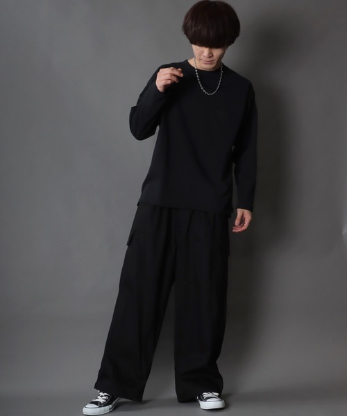 SITRY(シトリー)の「Heavy Twill Wide cargo Pants/ヘビーツイル タック ワイドカーゴ パンツ(カーゴパンツ・メンズ・カーキ/ブラック/ベージュ・M/L/LL)」の18枚目の写真