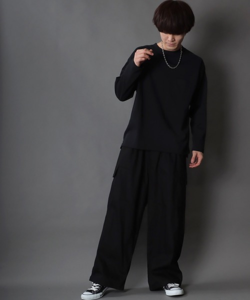 SITRY(シトリー)の「Heavy Twill Wide cargo Pants/ヘビーツイル タック ワイドカーゴ パンツ(カーゴパンツ・メンズ・カーキ/ブラック/ベージュ・M/L/LL)」の19枚目の写真