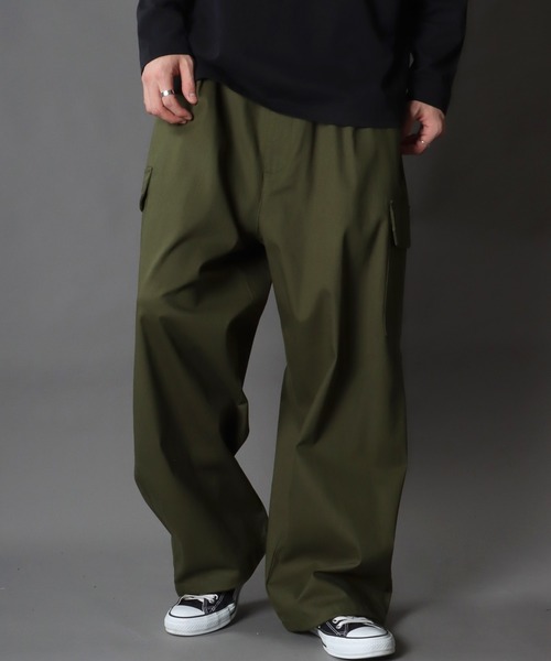 SITRY(シトリー)の「Heavy Twill Wide cargo Pants/ヘビーツイル タック ワイドカーゴ パンツ(カーゴパンツ・メンズ・カーキ/ブラック/ベージュ・M/L/LL)」の16枚目の写真