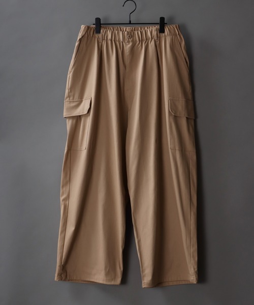SITRY(シトリー)の「Heavy Twill Wide cargo Pants/ヘビーツイル タック ワイドカーゴ パンツ(カーゴパンツ・メンズ・カーキ/ブラック/ベージュ・M/L/LL)」の5枚目の写真