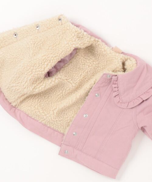 petit main（プティマイン）の「【リンク】フリルカラーデニムジャケット（デニムジャケット・キッズ・ピンク/ブルー・90cm/110cm/130cm/80ｃｍ/120cm/100cm）」の9枚目の写真