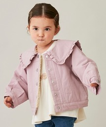 【リンク】フリルカラーデニムジャケット