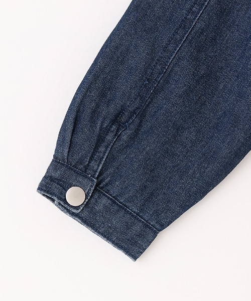 petit main（プティマイン）の「【リンク】フリルカラーデニムジャケット（デニムジャケット・キッズ・ピンク/ブルー・90cm/110cm/130cm/80ｃｍ/120cm/100cm）」の8枚目の写真