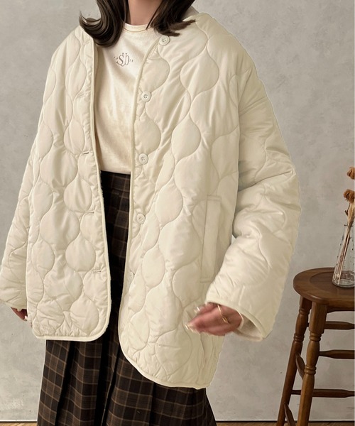 apres jour clair（アプレジュールクレア）の「【apres jour clair】2WAYキルティングブルゾン【ZOZOTOWN限定アイテム】（ブルゾン・レディース・アイボリー/ベージュ/ブラウン・フリー/X-LARGE）」の9枚目の写真