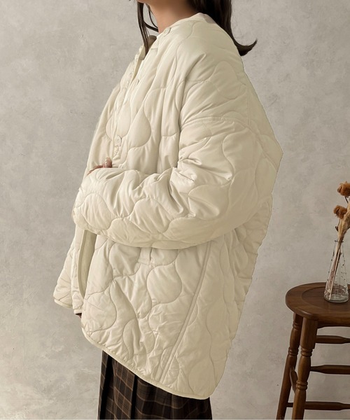 apres jour clair（アプレジュールクレア）の「【apres jour clair】2WAYキルティングブルゾン【ZOZOTOWN限定アイテム】（ブルゾン・レディース・アイボリー/ベージュ/ブラウン・フリー/X-LARGE）」の11枚目の写真