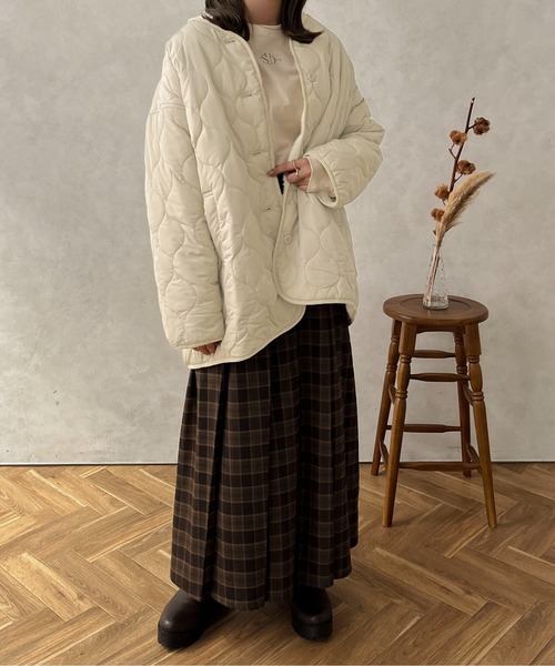 apres jour clair（アプレジュールクレア）の「【apres jour clair】2WAYキルティングブルゾン【ZOZOTOWN限定アイテム】（ブルゾン・レディース・アイボリー/ベージュ/ブラウン・フリー/X-LARGE）」の6枚目の写真