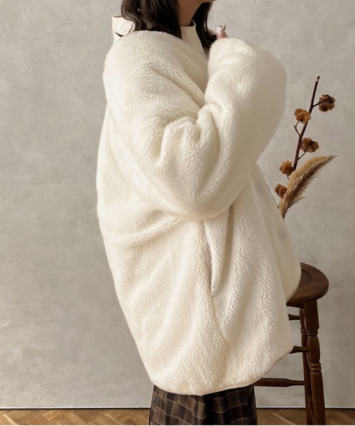 apres jour clair（アプレジュールクレア）の「【apres jour clair】2WAYキルティングブルゾン【ZOZOTOWN限定アイテム】（ブルゾン・レディース・アイボリー/ベージュ/ブラウン・フリー/X-LARGE）」の4枚目の写真