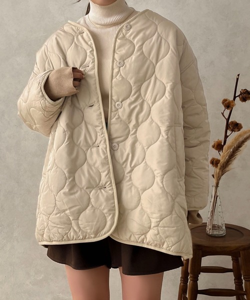 apres jour clair（アプレジュールクレア）の「【apres jour clair】2WAYキルティングブルゾン【ZOZOTOWN限定アイテム】（ブルゾン・レディース・アイボリー/ベージュ/ブラウン・フリー/X-LARGE）」の21枚目の写真