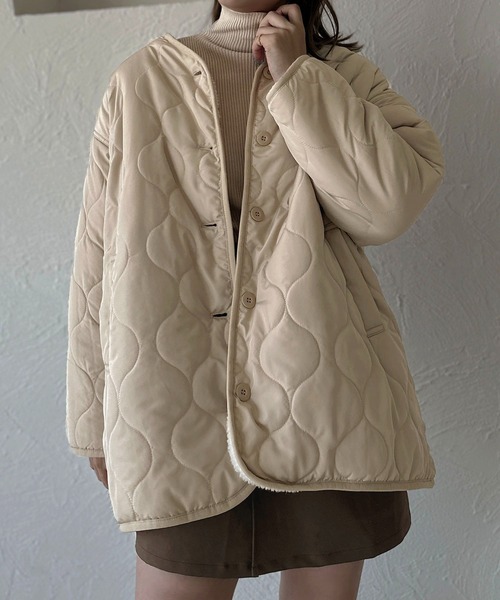apres jour clair（アプレジュールクレア）の「【apres jour clair】2WAYキルティングブルゾン【ZOZOTOWN限定アイテム】（ブルゾン・レディース・アイボリー/ベージュ/ブラウン・フリー/X-LARGE）」の20枚目の写真