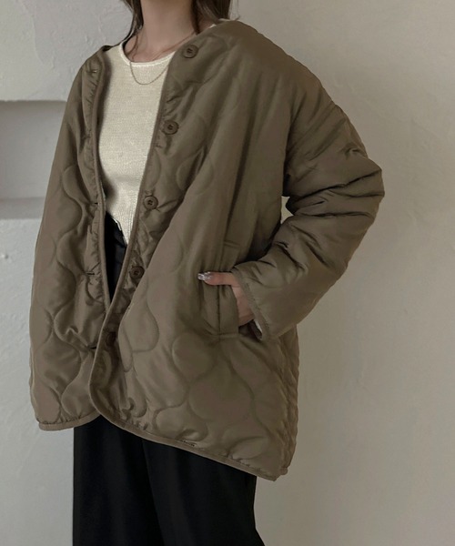 apres jour clair（アプレジュールクレア）の「【apres jour clair】2WAYキルティングブルゾン【ZOZOTOWN限定アイテム】（ブルゾン・レディース・アイボリー/ベージュ/ブラウン・フリー/X-LARGE）」の18枚目の写真