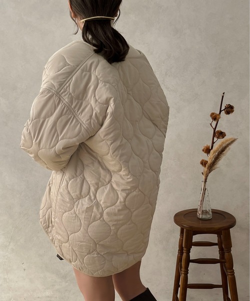 apres jour clair（アプレジュールクレア）の「【apres jour clair】2WAYキルティングブルゾン【ZOZOTOWN限定アイテム】（ブルゾン・レディース・アイボリー/ベージュ/ブラウン・フリー/X-LARGE）」の5枚目の写真