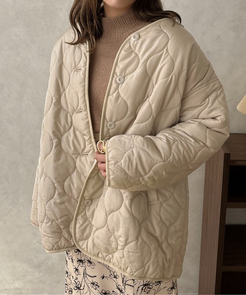 apres jour clair（アプレジュールクレア）の「【apres jour clair】2WAYキルティングブルゾン【ZOZOTOWN限定アイテム】（ブルゾン・レディース・アイボリー/ベージュ/ブラウン・フリー/X-LARGE）」の13枚目の写真