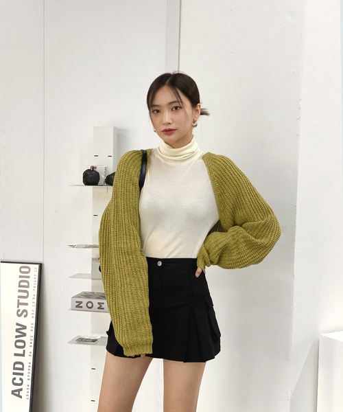 by muni:r（バイ ムニール）の「ポケットカーゴプリーツパンツスカート（スカート・レディース・ブラック/カーキ/ベージュ・SMALL/MEDIUM）」の8枚目の写真