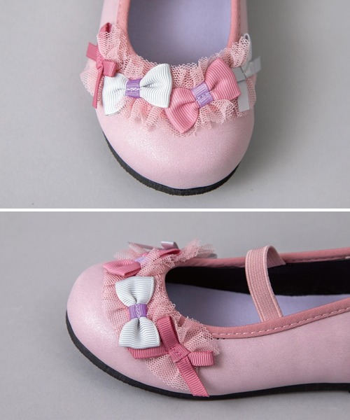 panpantutu(パンパンチュチュ)の「バレエシューズ(リボンパレード・お花畑)(バレエシューズ・キッズ・ピンク系その他/ピンク/ブラック・15cm/19cm/16cm/20㎝/18cm/17cm)」の6枚目の写真