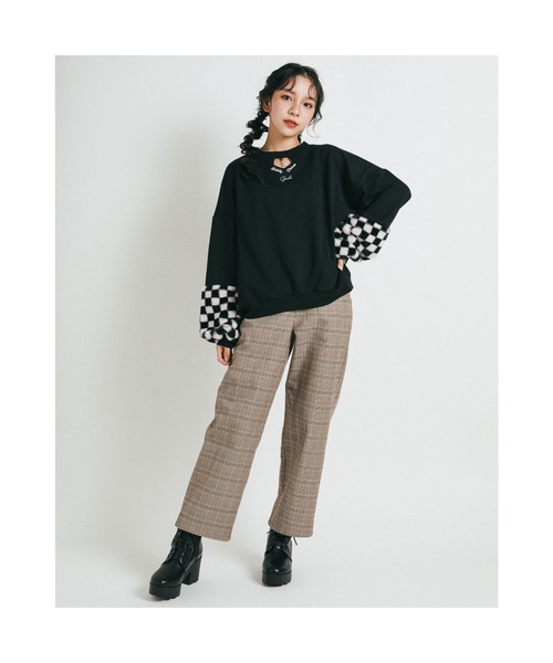 ZIDDY（ジディ）の「ZIDDY/【ニコ☆プチ掲載】リボン紐チャンキーヒールショートブーツ(21~24cm)（ブーツ・キッズ・ブラック・23/22/21/24）」の11枚目の写真