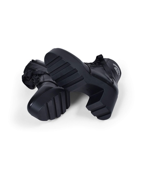 ZIDDY（ジディ）の「ZIDDY/【ニコ☆プチ掲載】リボン紐チャンキーヒールショートブーツ(21~24cm)（ブーツ・キッズ・ブラック・23/22/21/24）」の14枚目の写真