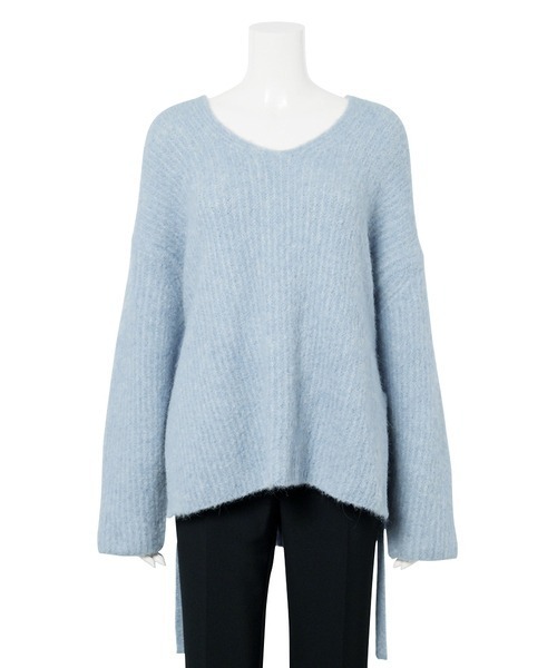 emmi（エミ）の「【emmi atelier】Vネックアルパカ混シャギーニット
