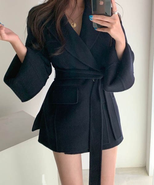 【セール】メルトントベルト付きチェスターコート（チェスターコート）｜gossip！ロサンゼルス（ゴシップロサンゼルス） 5,830円