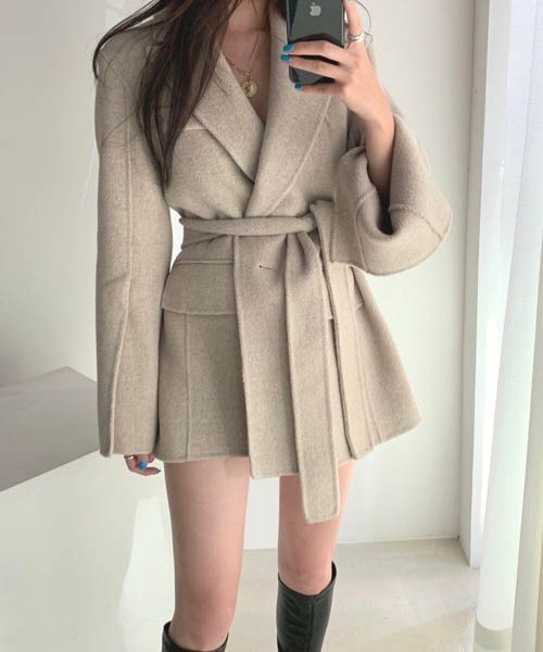 【セール】メルトントベルト付きチェスターコート（チェスターコート）｜gossip！ロサンゼルス（ゴシップロサンゼルス）