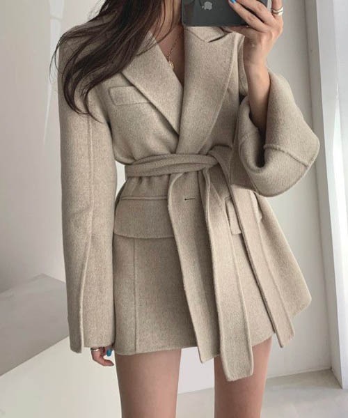 【セール】メルトントベルト付きチェスターコート（チェスターコート）｜gossip！ロサンゼルス（ゴシップロサンゼルス）