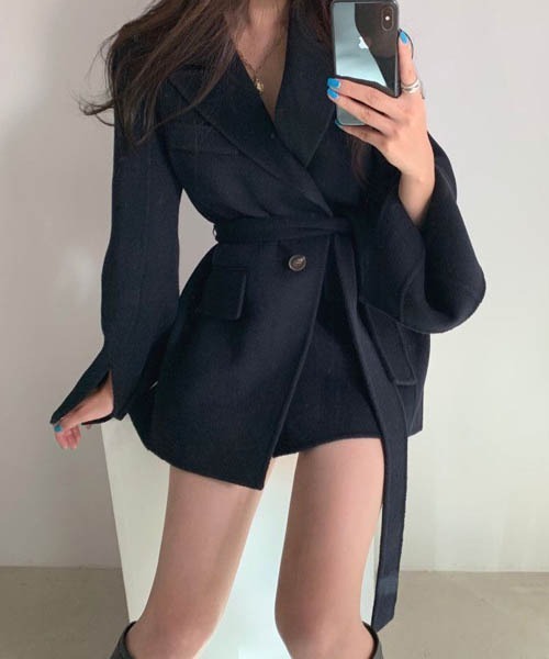 【セール】メルトントベルト付きチェスターコート（チェスターコート）｜gossip！ロサンゼルス（ゴシップロサンゼルス）