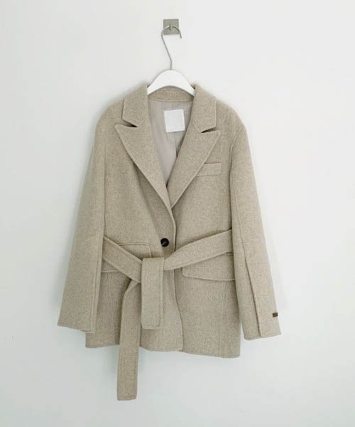 【セール】メルトントベルト付きチェスターコート（チェスターコート）｜gossip！ロサンゼルス（ゴシップロサンゼルス）