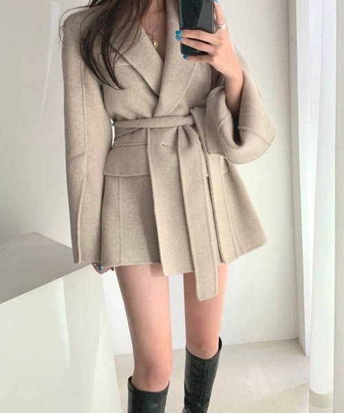 【セール】メルトントベルト付きチェスターコート（チェスターコート）｜gossip！ロサンゼルス（ゴシップロサンゼルス）