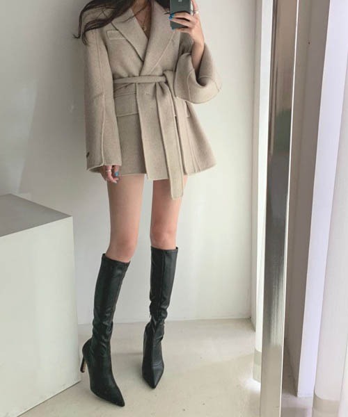 【セール】メルトントベルト付きチェスターコート（チェスターコート）｜gossip！ロサンゼルス（ゴシップロサンゼルス）