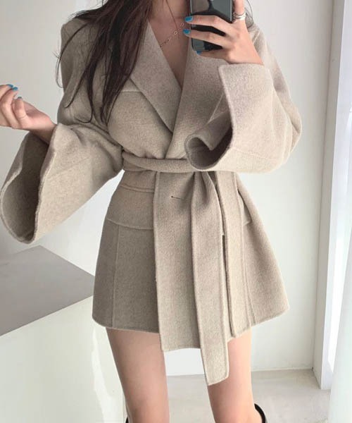 【セール】メルトントベルト付きチェスターコート（チェスターコート）｜gossip！ロサンゼルス（ゴシップロサンゼルス）