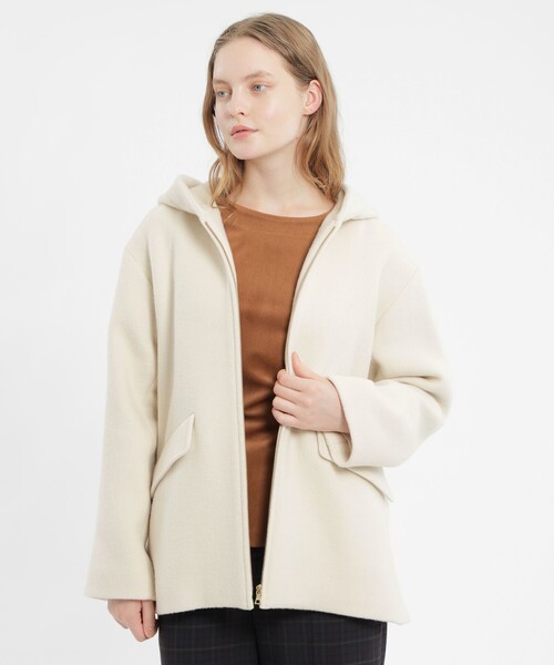 【マッキントッシュフィロソフィー】ウール　フーデッド　ショート　コート　ビーバー MACKINTOSH PHILOSOPHY（ﾏｯｷﾝﾄｯｼｭ ﾌｨﾛｿﾌｨｰ）の「ショート