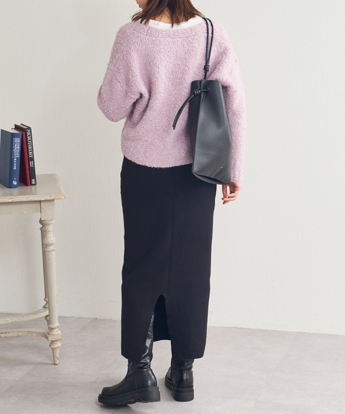 Pal collection（パルコレクション）の「BEAUREスリムスクエアワンショルトート（トートバッグ・レディース・ブラック/キャメル/ライトグレー系・FREE）」の7枚目の写真