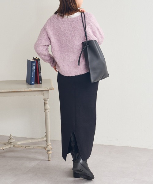 Pal collection（パルコレクション）の「BEAUREスリムスクエアワンショルトート（トートバッグ・レディース・ブラック/キャメル/ライトグレー系・FREE）」の8枚目の写真